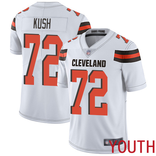 Cleveland Browns Eric Kush Youth White Limited Jersey #72 NFL Football Road Vapor Untouchable->youth nfl jersey->Youth Jersey
